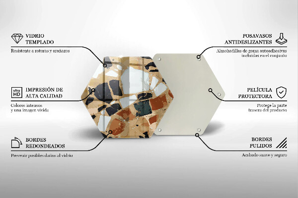 Skleněná deska do kuchyně Dekorativní kameny talíř