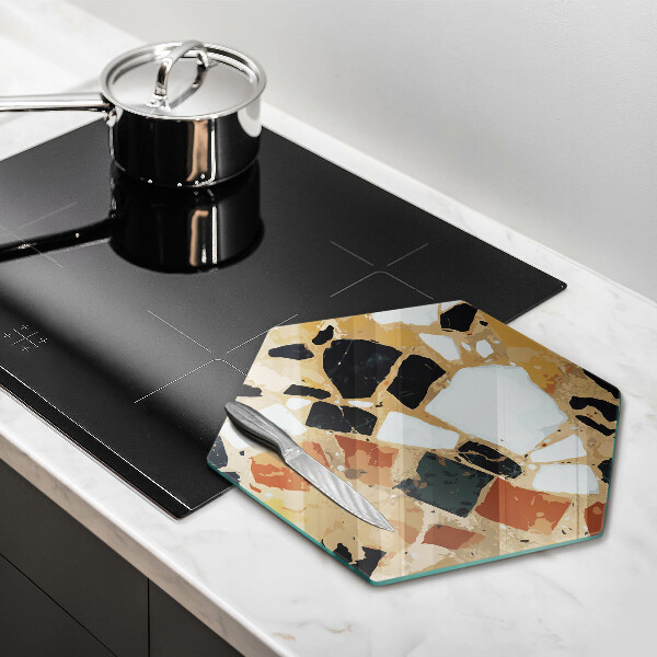 Skleněná deska do kuchyně Dekorativní kameny talíř