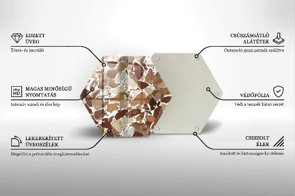 Skleněná deska do kuchyně Kamenné dekorativní skvrny