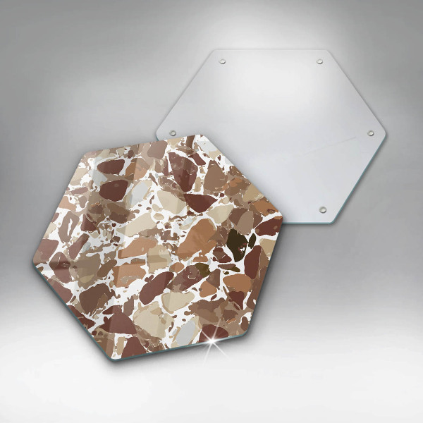 Skleněná deska do kuchyně Kamenné dekorativní skvrny