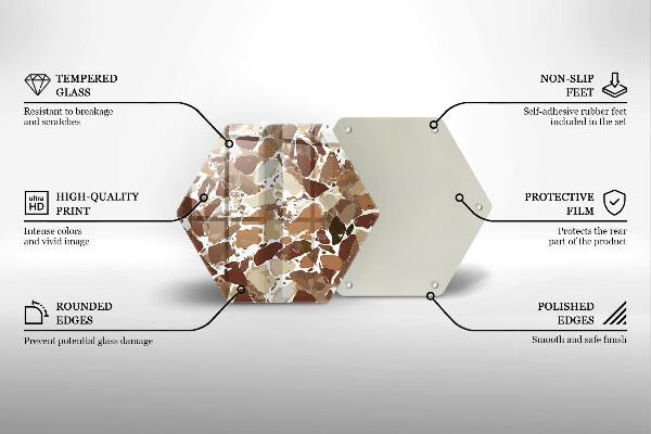 Skleněná deska do kuchyně Kamenné dekorativní skvrny