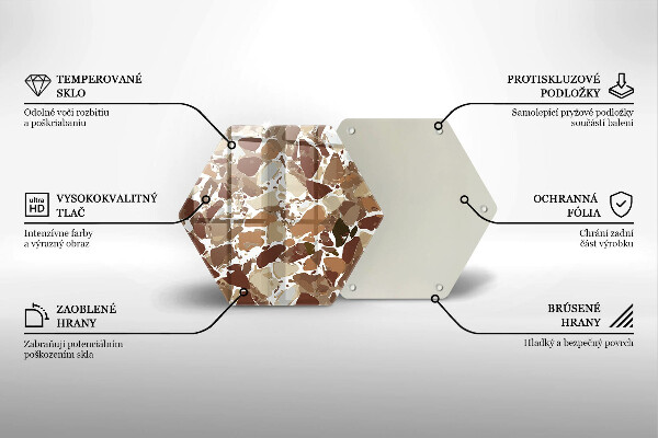 Skleněná deska do kuchyně Kamenné dekorativní skvrny