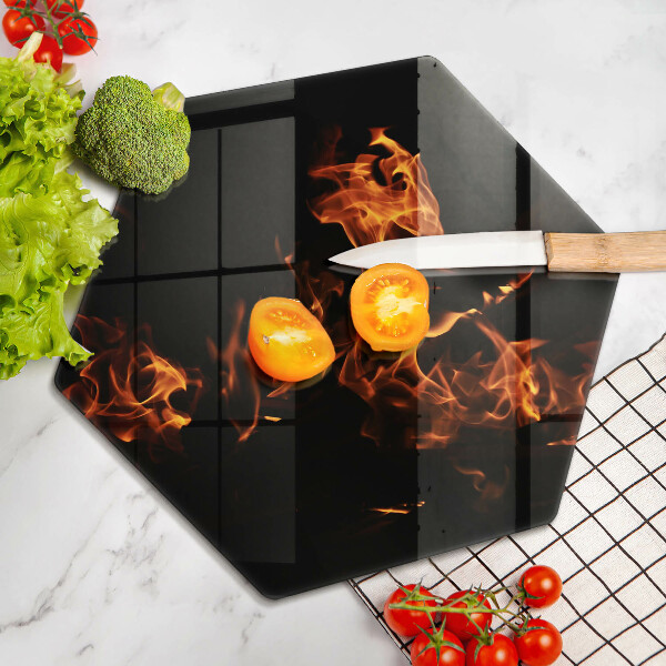 Skleněná deska do kuchyně Zapal živý plamen