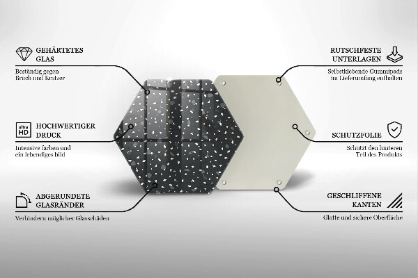 Skleněná deska do kuchyně Dekorativní kámen