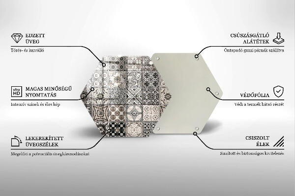 Skleněná deska do kuchyně Dekorativní dlaždice