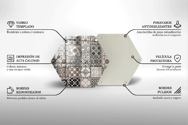 Skleněná deska do kuchyně Dekorativní dlaždice