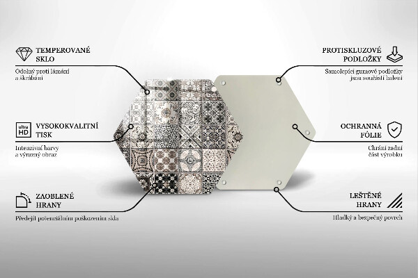 Skleněná deska do kuchyně Dekorativní dlaždice