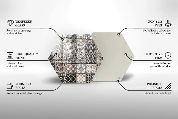 Skleněná deska do kuchyně Dekorativní dlaždice