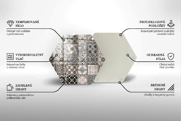 Skleněná deska do kuchyně Dekorativní dlaždice