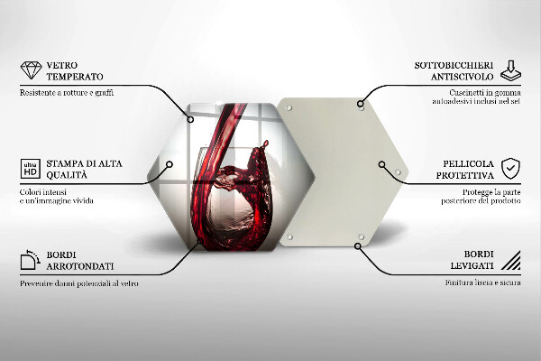 Skleněná deska do kuchyně Sklo a červené víno