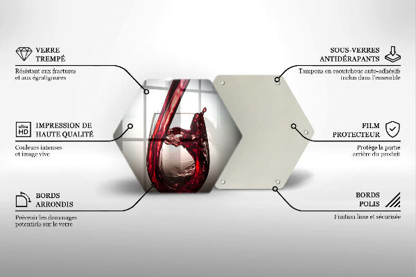 Skleněná deska do kuchyně Sklo a červené víno