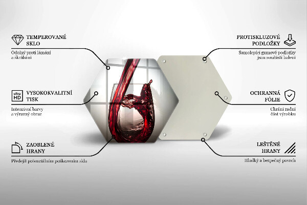 Skleněná deska do kuchyně Sklo a červené víno