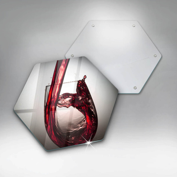 Skleněná deska do kuchyně Sklo a červené víno