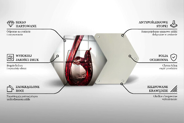 Skleněná deska do kuchyně Sklo a červené víno