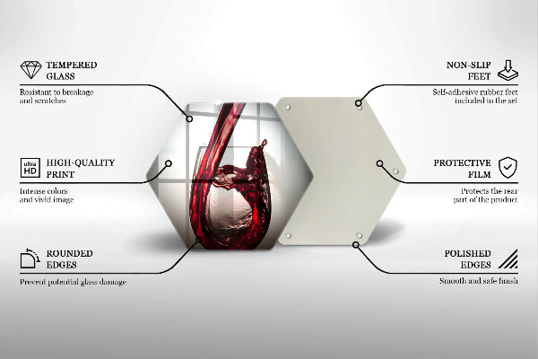 Skleněná deska do kuchyně Sklo a červené víno