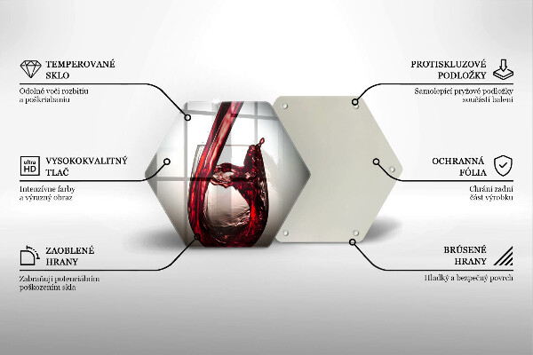 Skleněná deska do kuchyně Sklo a červené víno