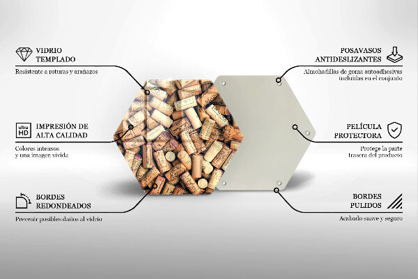 Skleněná deska do kuchyně Vzor bezešvé zátky na víno