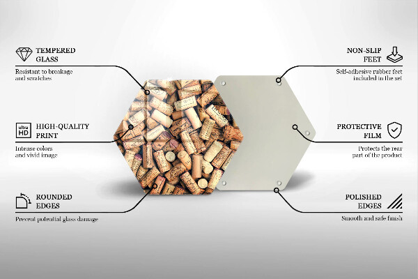 Skleněná deska do kuchyně Vzor bezešvé zátky na víno