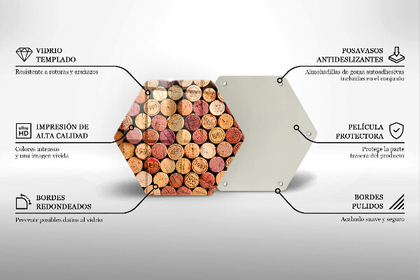 Skleněná deska do kuchyně Vzor vínové zátky