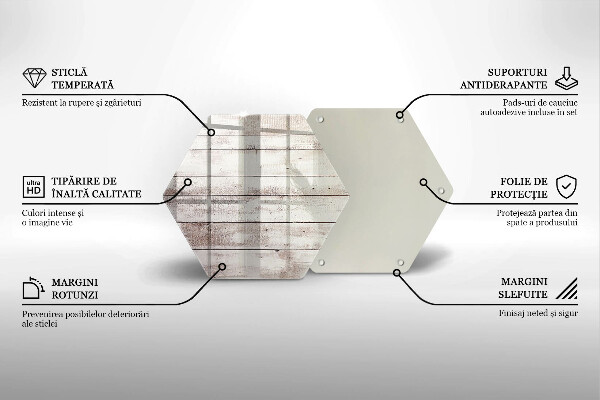 Skleněná deska do kuchyně Staré dřevěné desky