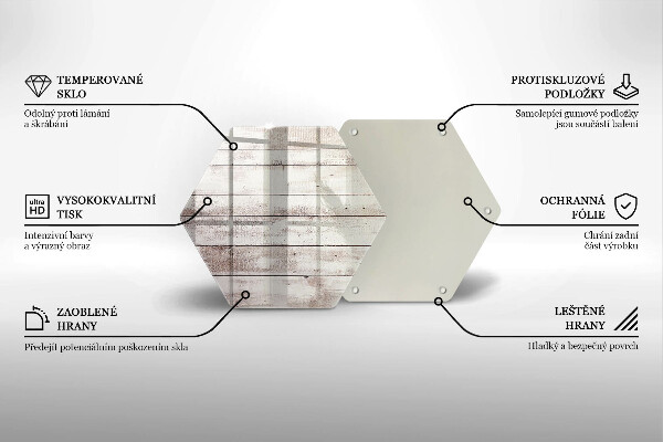 Skleněná deska do kuchyně Staré dřevěné desky