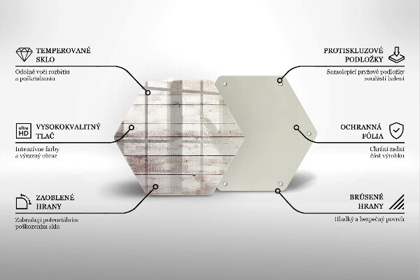 Skleněná deska do kuchyně Staré dřevěné desky