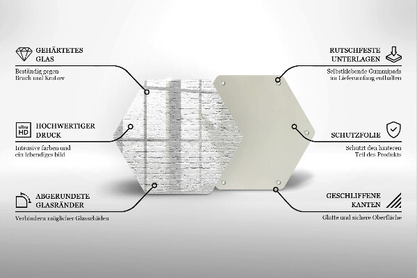 Skleněná deska do kuchyně Cihlová zeď