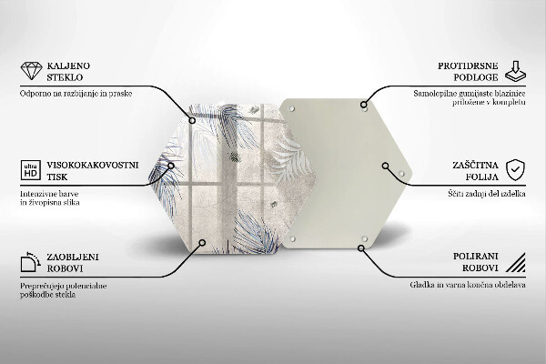 Skleněná deska do kuchyně Subtilní listy