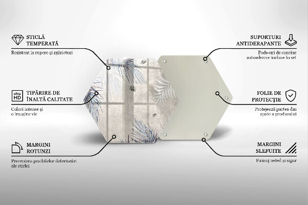 Skleněná deska do kuchyně Subtilní listy