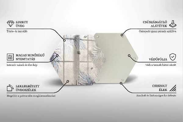 Skleněná deska do kuchyně Subtilní listy