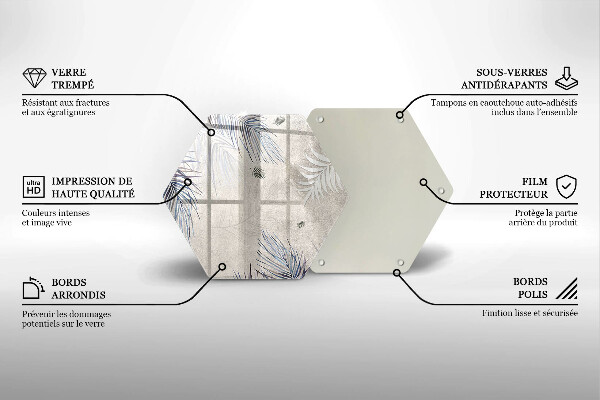 Skleněná deska do kuchyně Subtilní listy