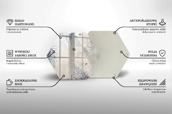 Skleněná deska do kuchyně Subtilní listy