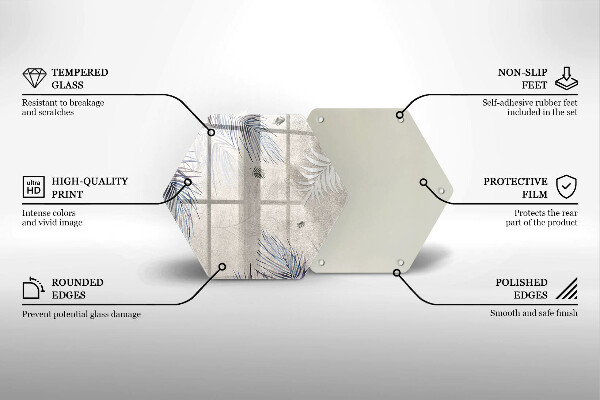 Skleněná deska do kuchyně Subtilní listy