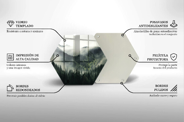 Skleněná deska do kuchyně Les a mlha krajina