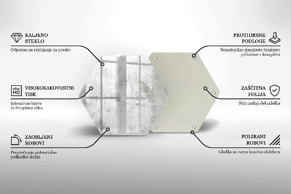 Skleněná deska do kuchyně Betonová textura