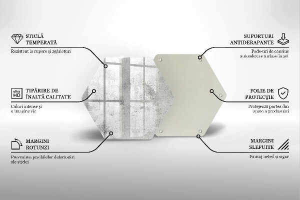 Skleněná deska do kuchyně Betonová textura