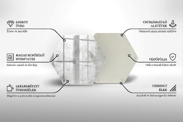 Skleněná deska do kuchyně Betonová textura