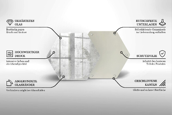 Skleněná deska do kuchyně Betonová textura