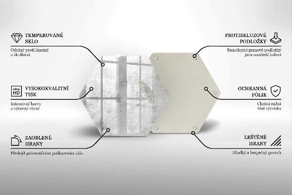 Skleněná deska do kuchyně Betonová textura