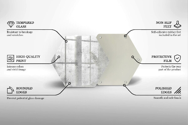 Skleněná deska do kuchyně Betonová textura