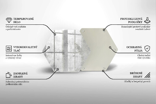 Skleněná deska do kuchyně Betonová textura