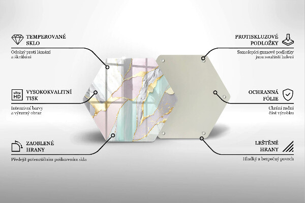 Skleněná deska do kuchyně Pastelový mramor