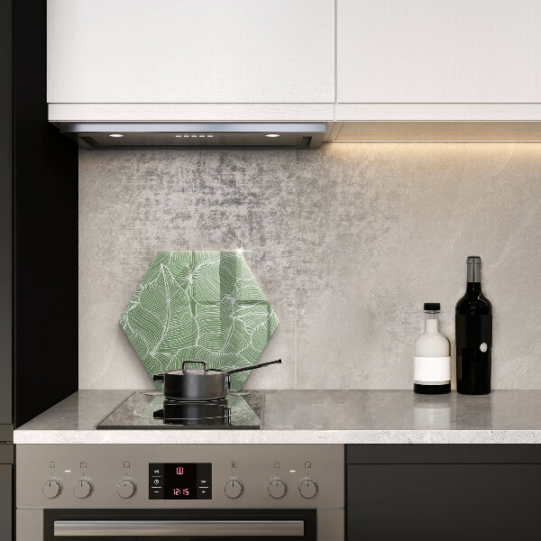 Skleněná deska do kuchyně Lineární listy