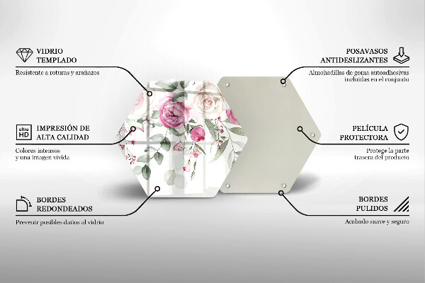 Skleněná deska do kuchyně Akvarel růže