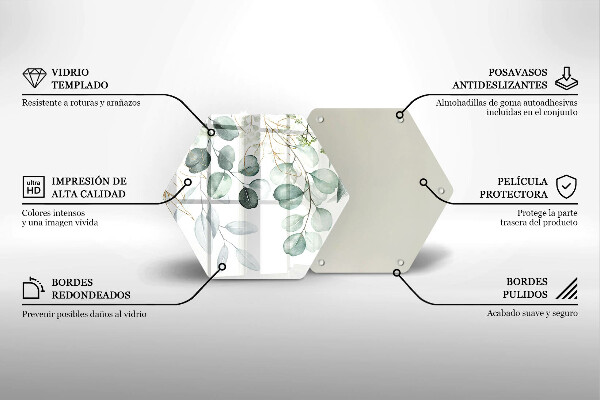 Skleněná deska do kuchyně Malované rostliny
