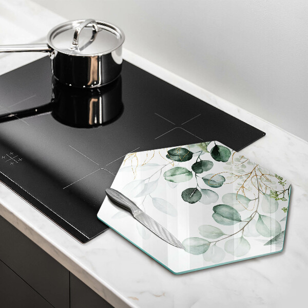 Skleněná deska do kuchyně Malované rostliny