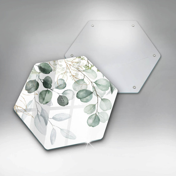 Skleněná deska do kuchyně Malované rostliny