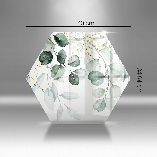 Skleněná deska do kuchyně Malované rostliny