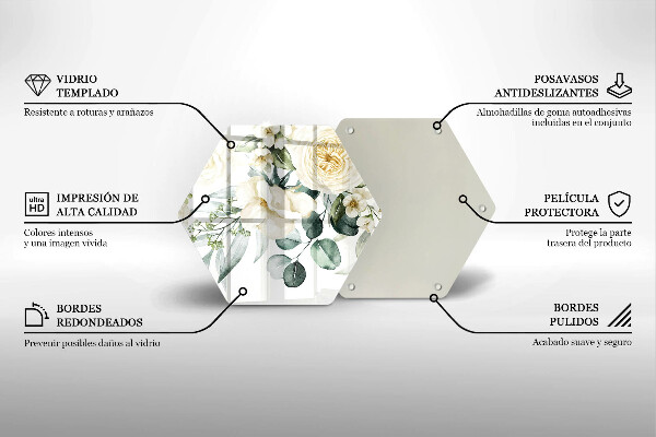 Skleněná deska do kuchyně Akvarel květiny