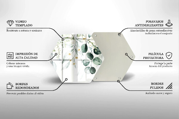 Skleněná deska do kuchyně Akvarel rostliny